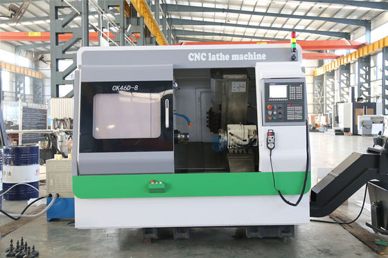 Центр оси CK46D-8 4 поворачивая с машина токарного станка CNC кровати скосом оси Y-osи и c