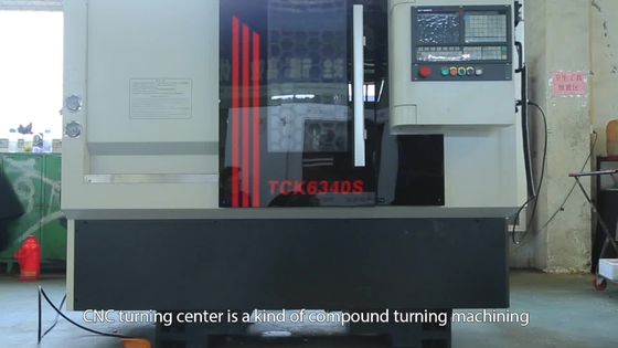 Цена машины токарного станка cnc кровати скоса центра CNC TCK6350 поворачивая